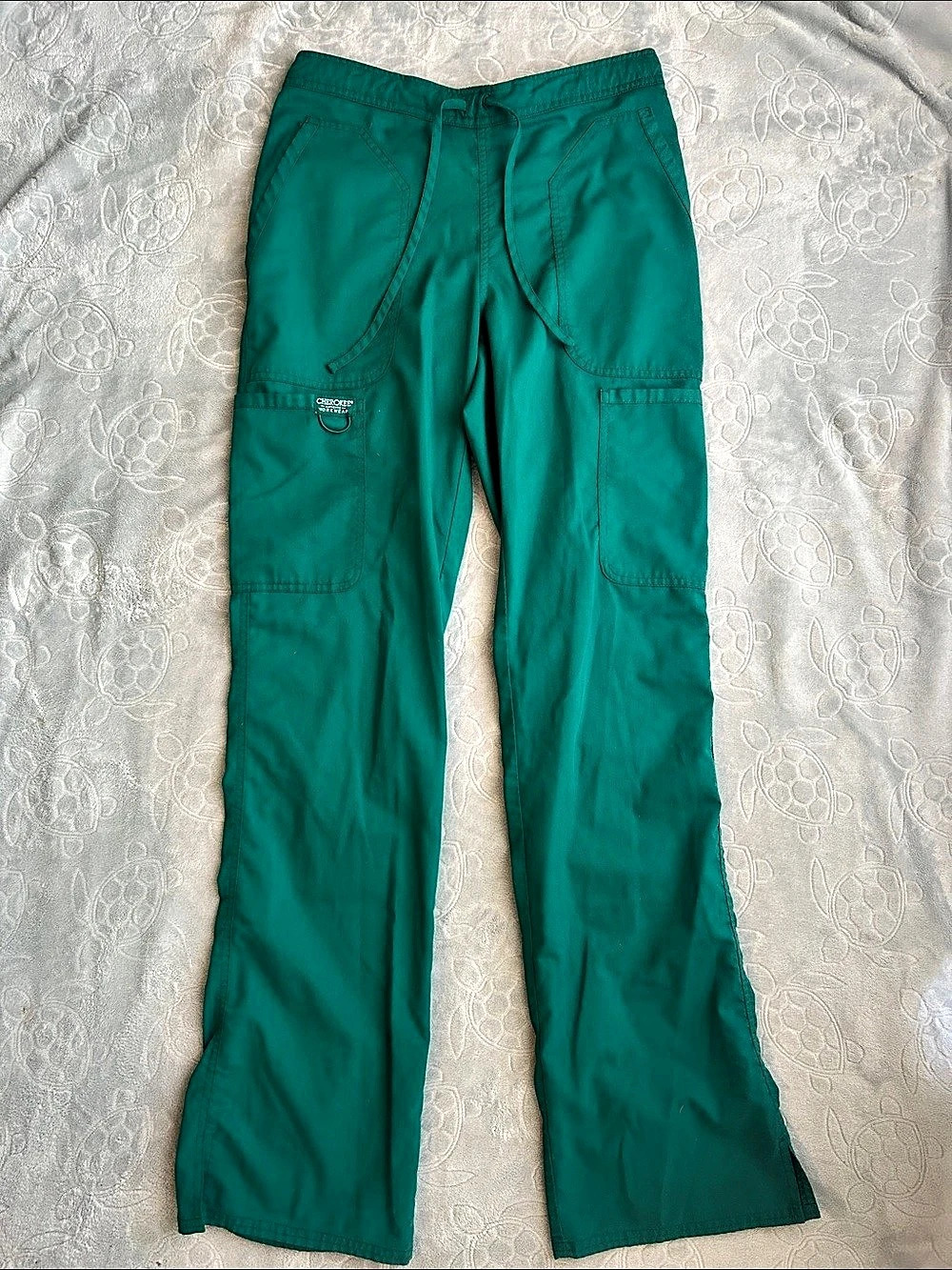 Cherokee Workwear Revolution Mid Rise Moderate Flare Drawstring Scrub Pant Flare